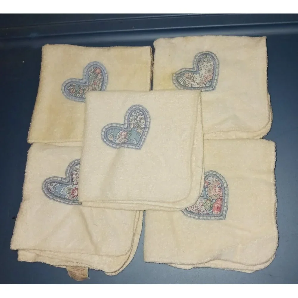 Jillian Rose Collection Wash Clothes Set of 5 Vintage